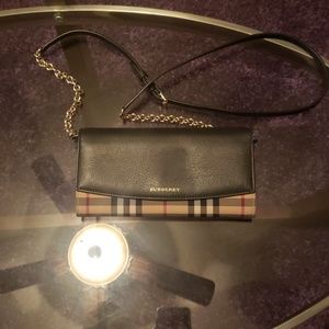 Burberry Horseferry Check and leather wallet with